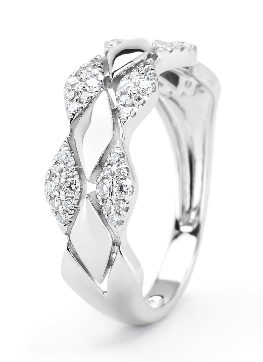 Witgouden ring, 0.28 ct diamant