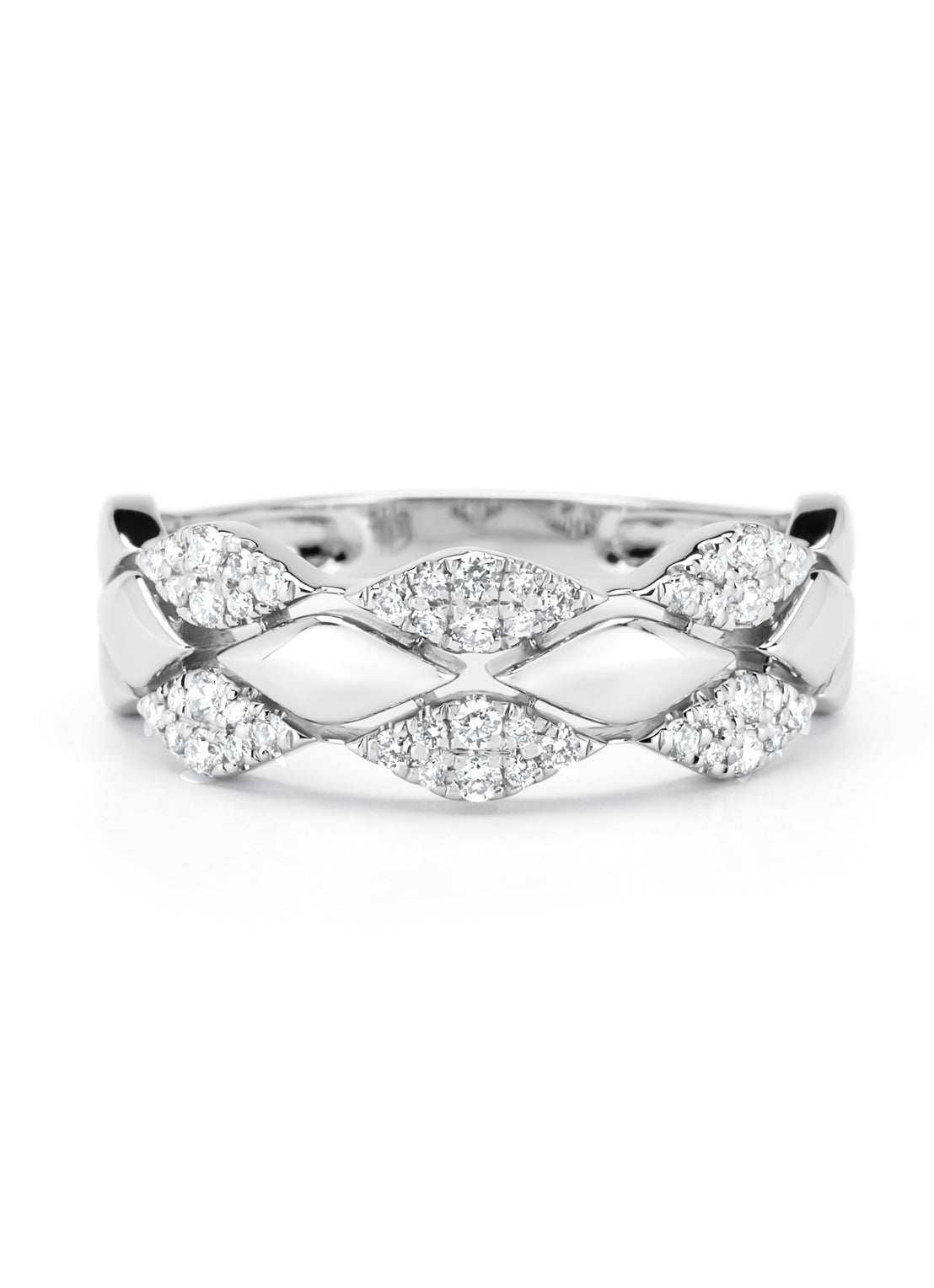 Witgouden ring, 0.28 ct diamant