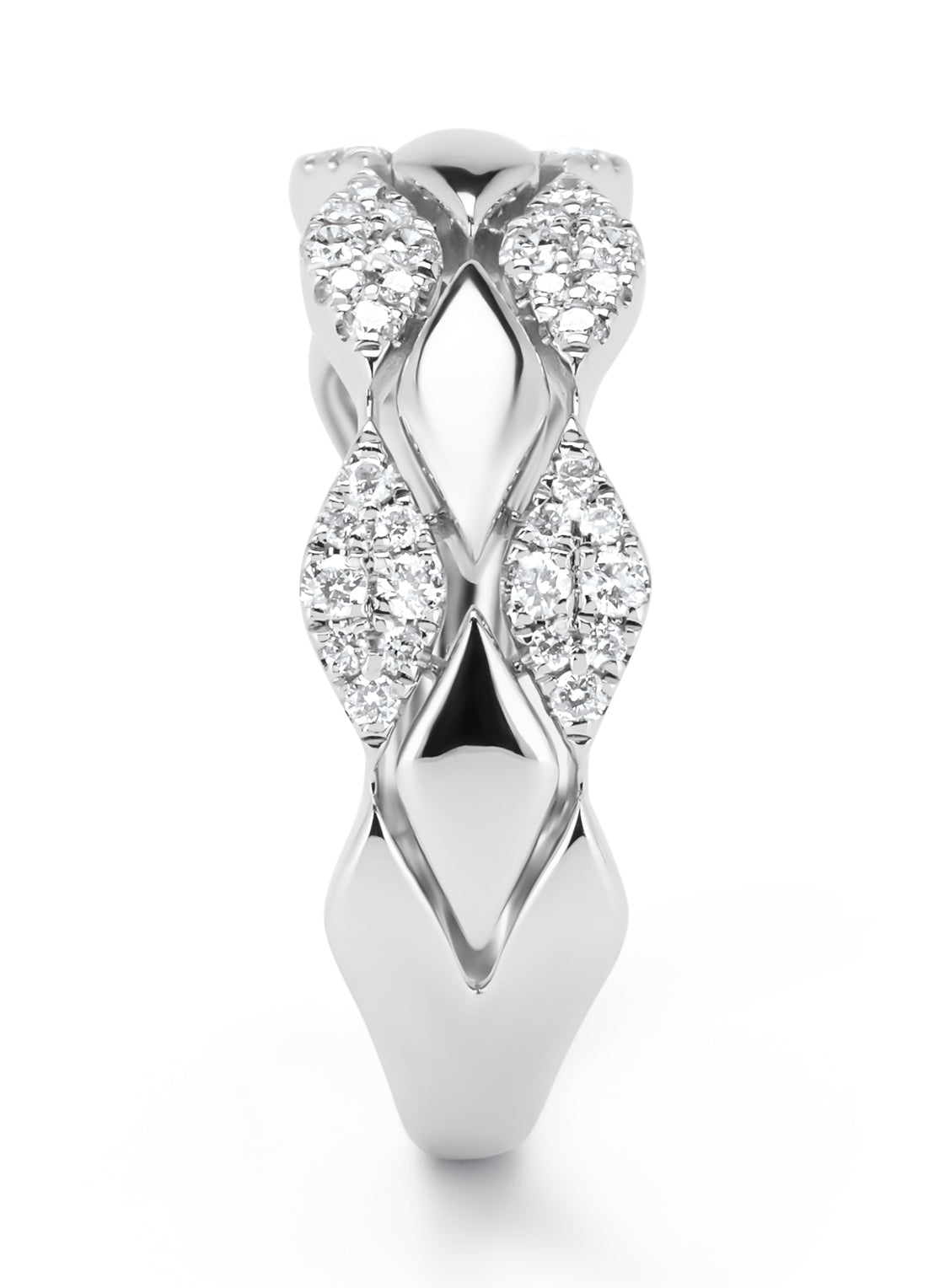 Witgouden ring, 0.28 ct diamant
