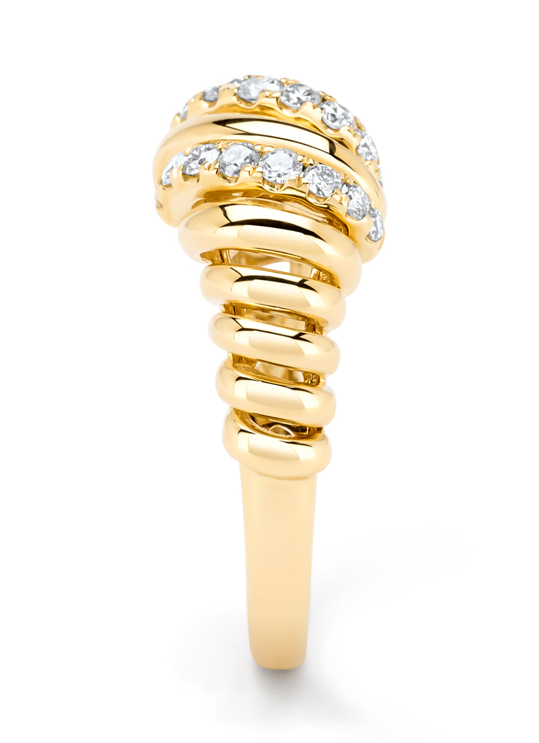 Geelgouden ring, 0.40 ct diamant, Gallery