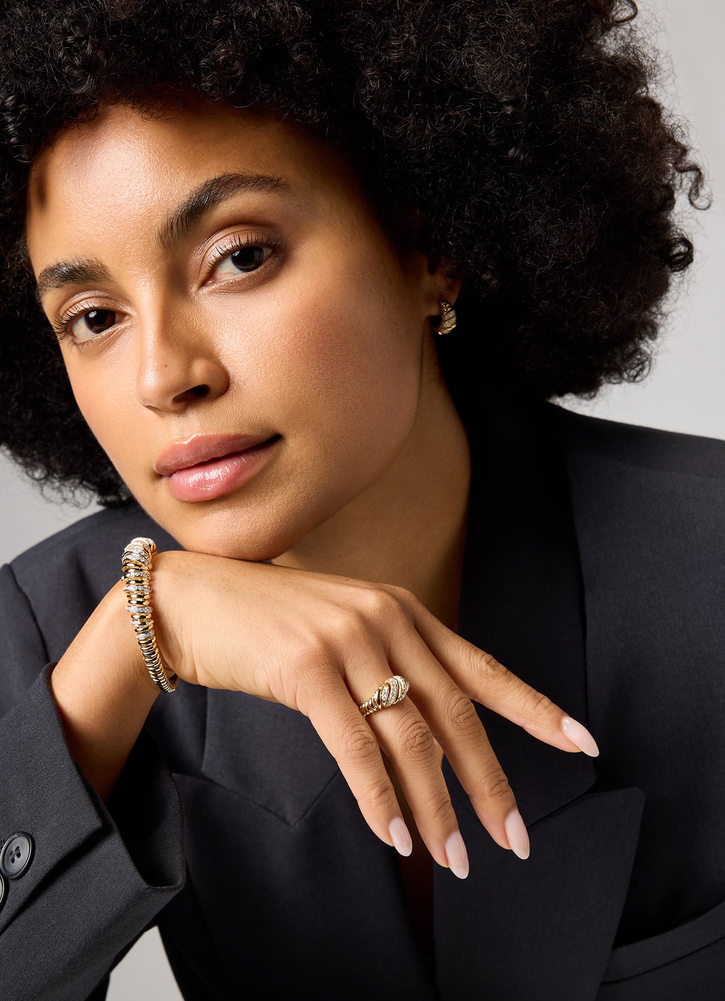 Geelgouden ring, 0.40 ct diamant, Gallery