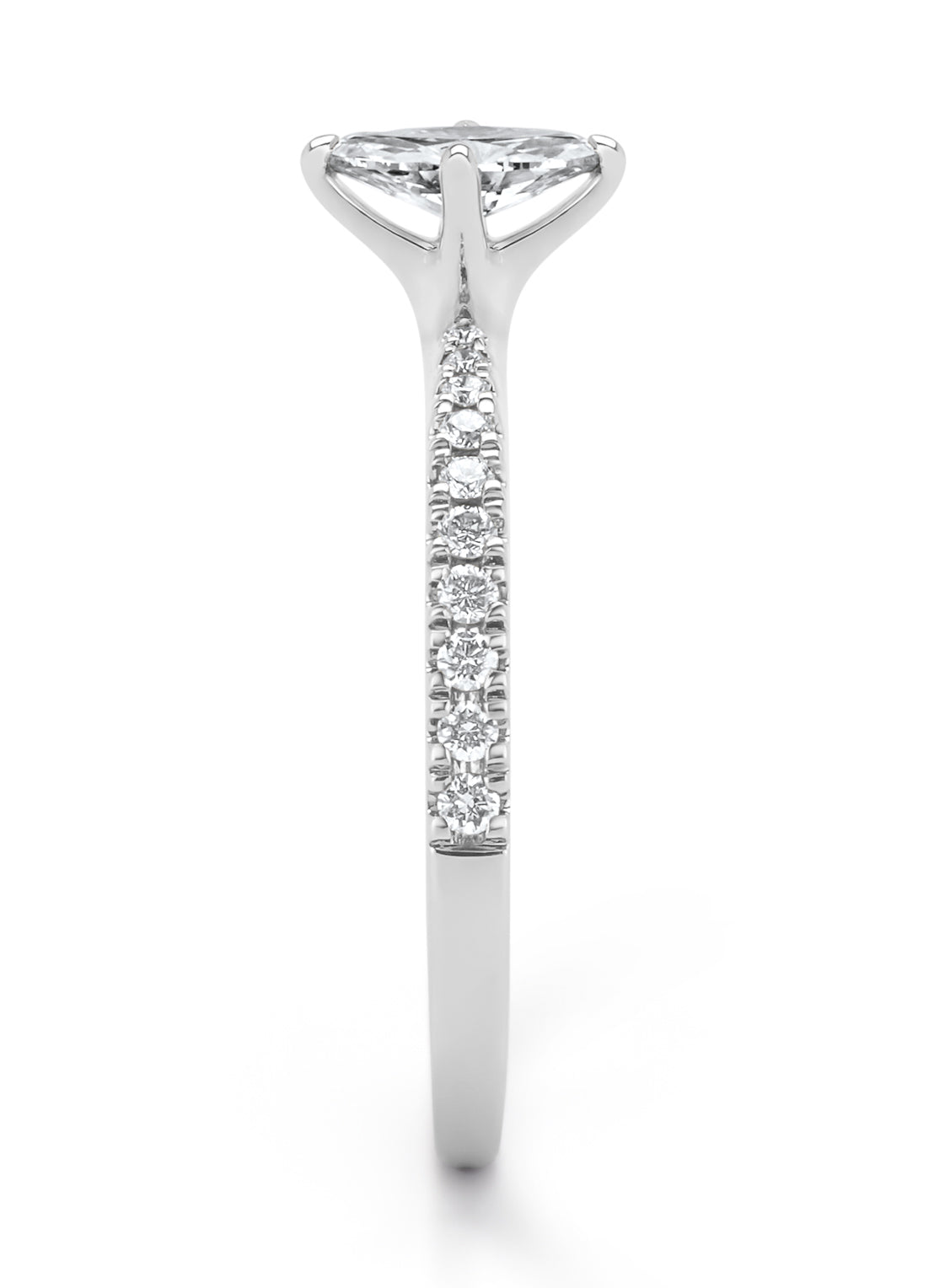 Witgouden ring, 0.48 ct diamant, Petite Romance