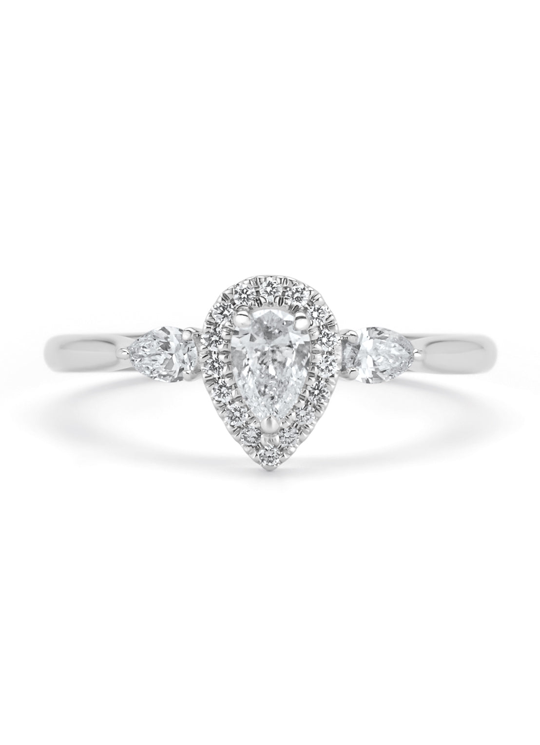 Witgouden ring, 0.49 ct diamant, Petite Romance