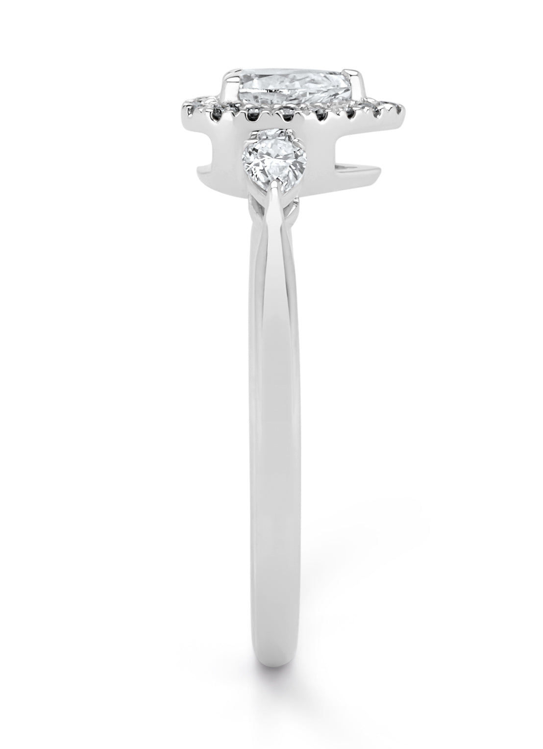 Witgouden ring, 0.49 ct diamant, Petite Romance