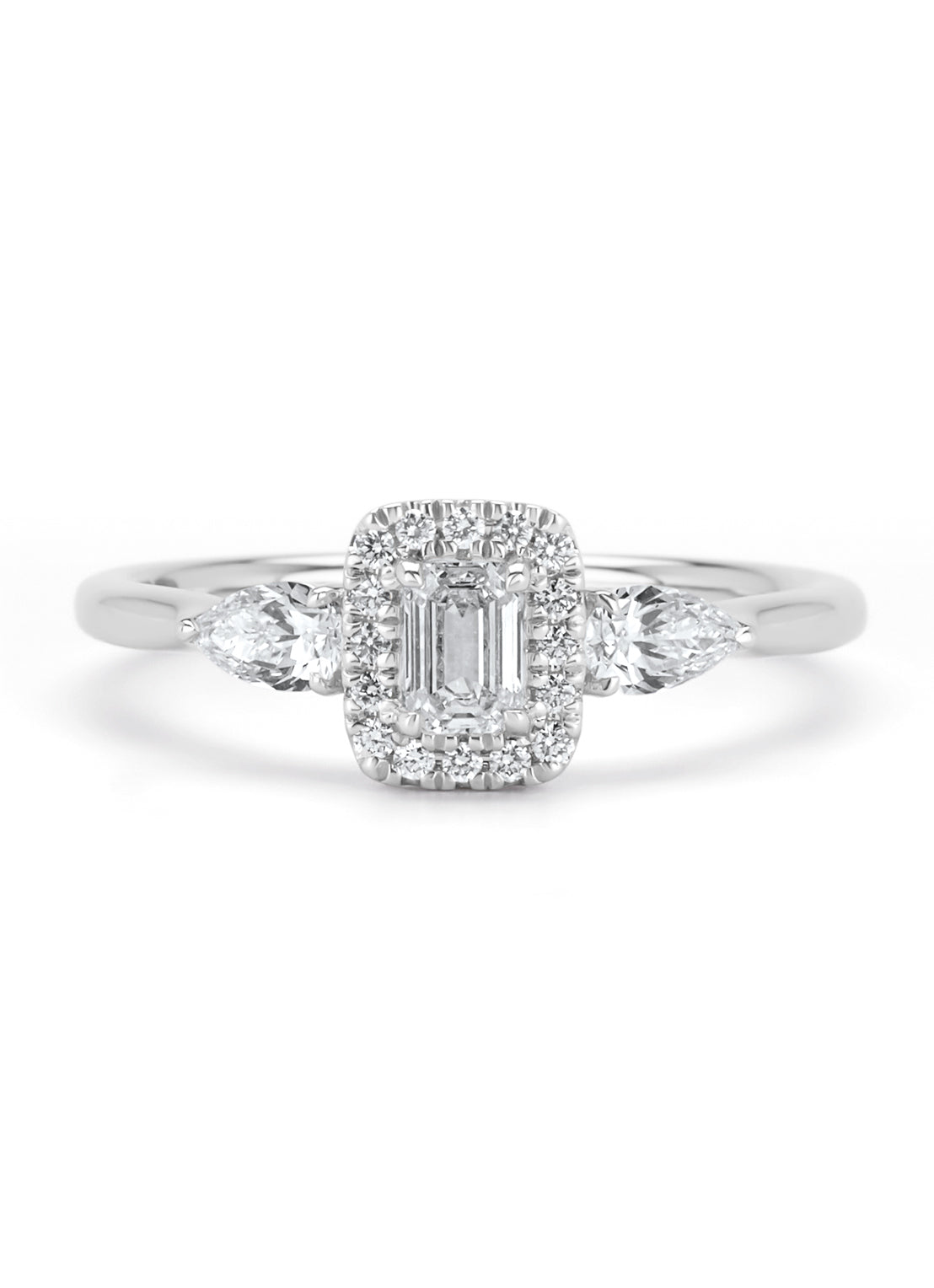 Witgouden ring, 0.59 ct diamant, Petite Romance