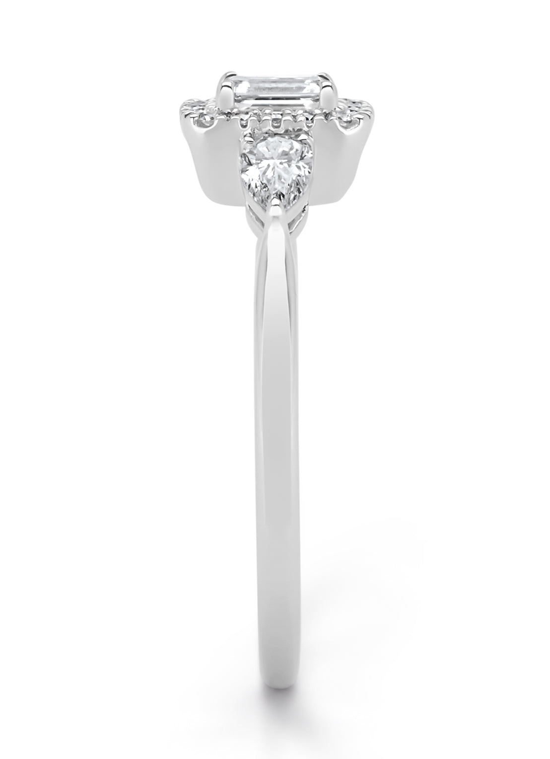 Witgouden ring, 0.59 ct diamant, Petite Romance