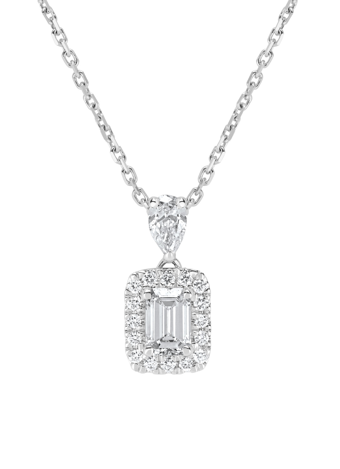 Witgouden hanger, 0.50 ct diamant, Petite Romance