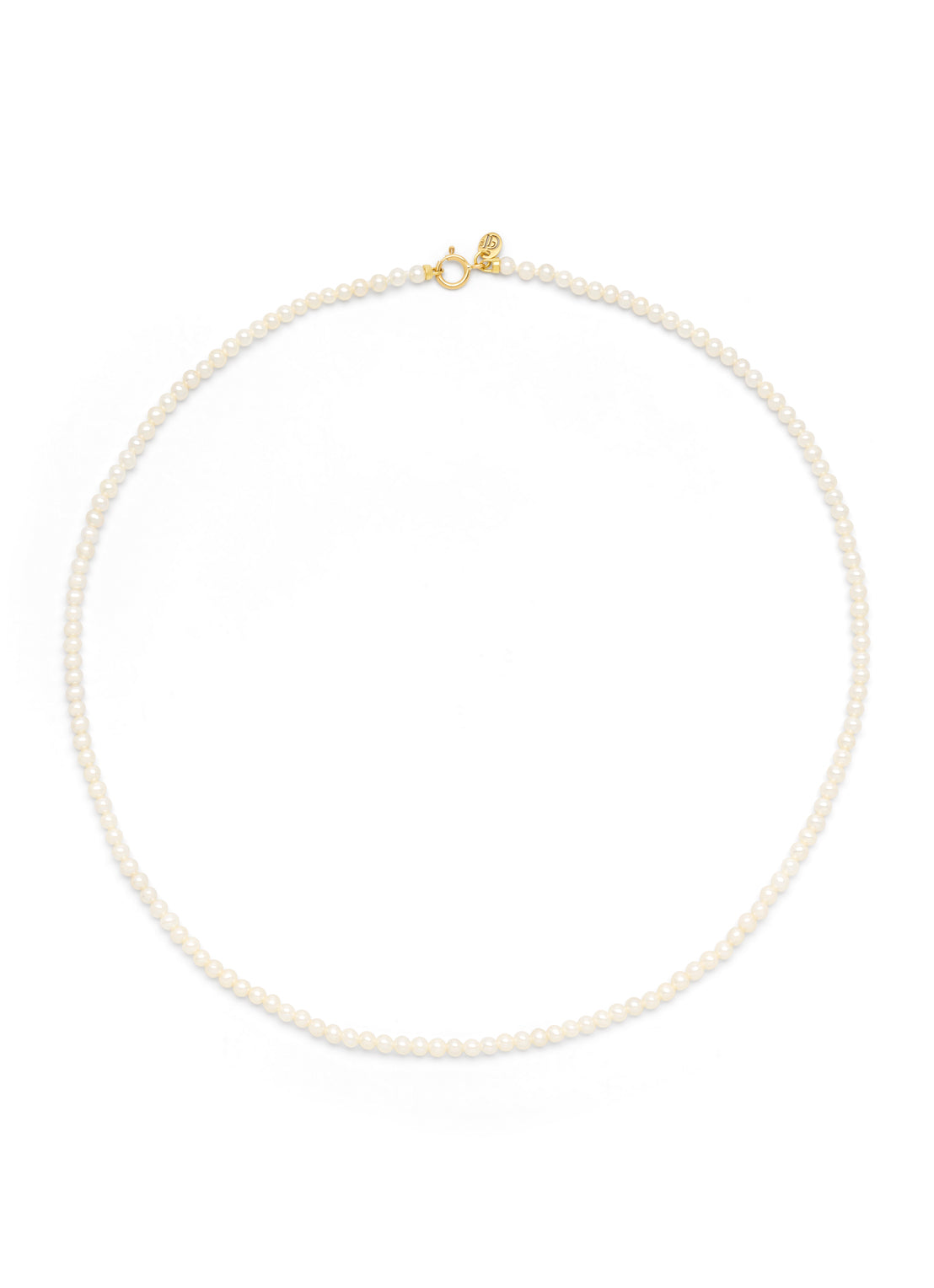 Yellow gold pearl necklace Riviera 42 cm