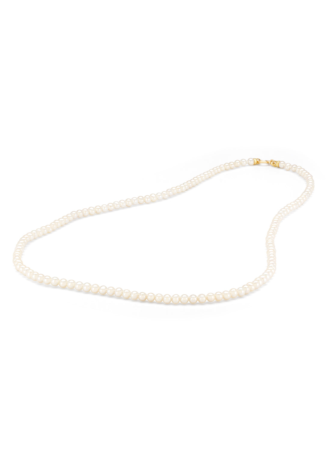 Yellow gold pearl necklace Riviera 42 cm