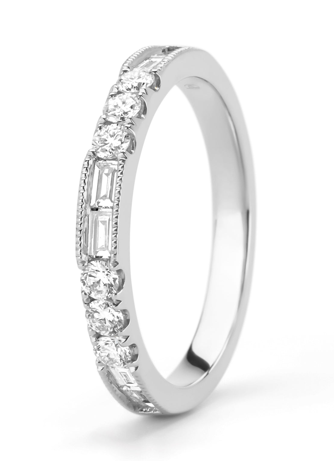 Witgouden ring, 0.48 ct diamant, Ensemble