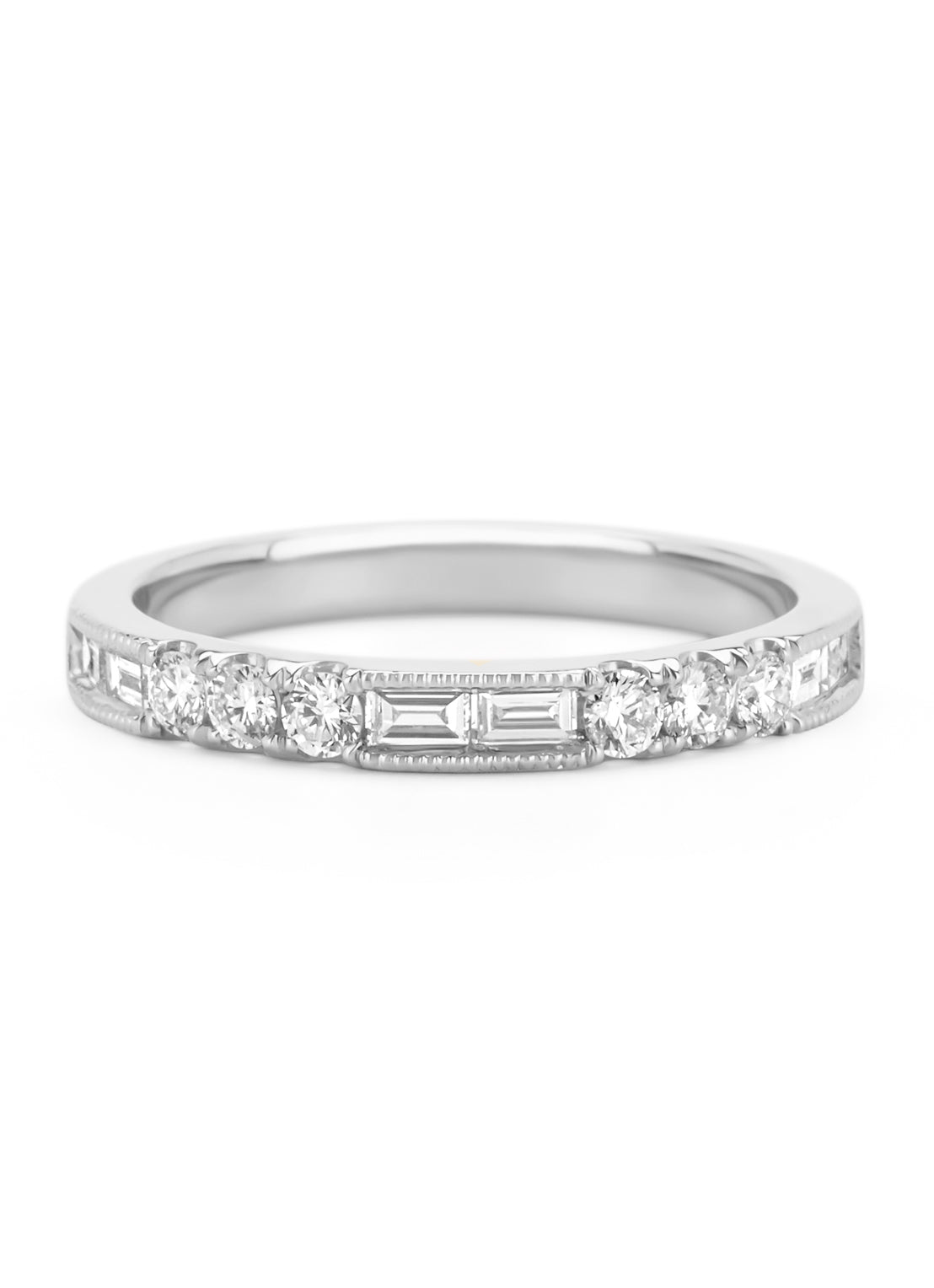 Witgouden ring, 0.48 ct diamant, Ensemble