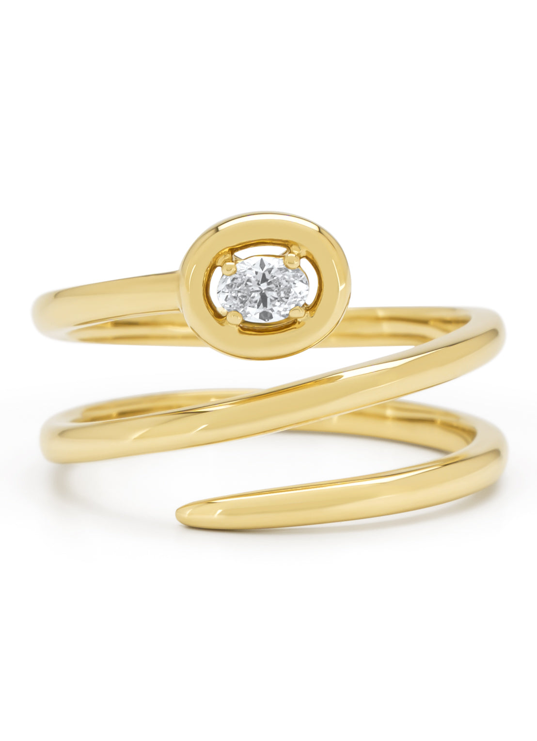 Geelgouden ring, 0.13 ct diamant, La Dolce Vita