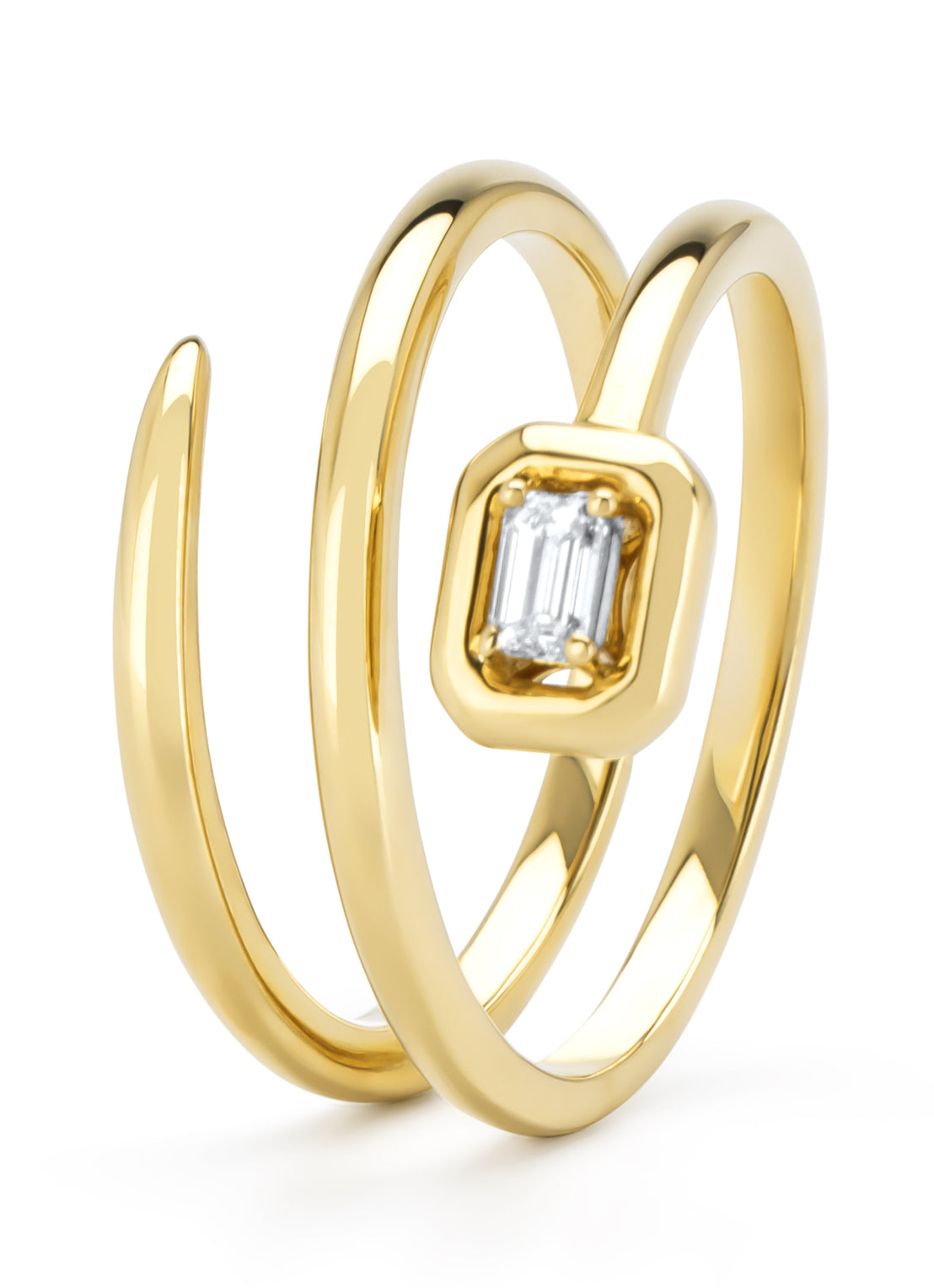Geelgouden ring, 0.13 ct diamant, La Dolce Vita