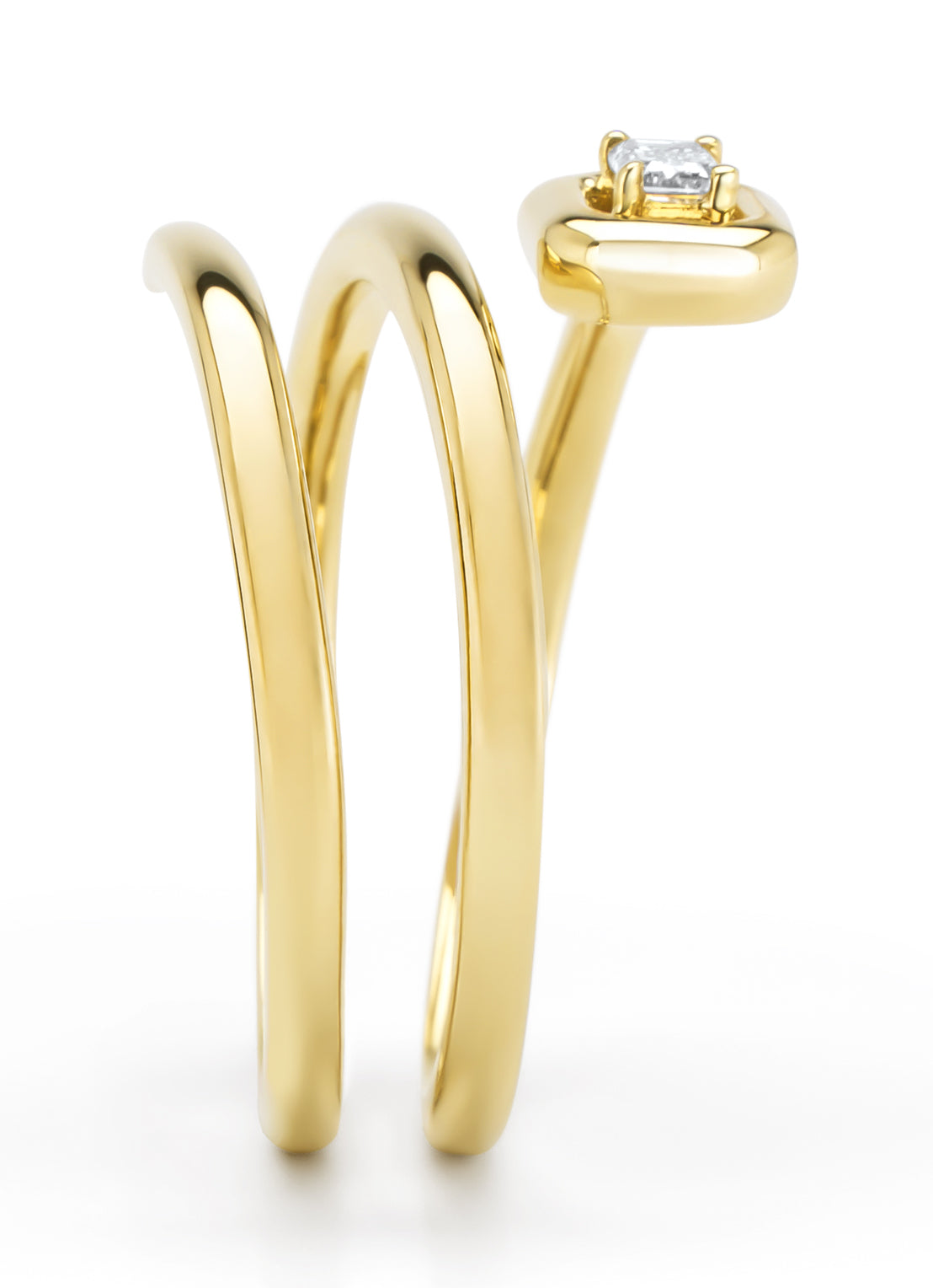 Geelgouden ring, 0.13 ct diamant, La Dolce Vita