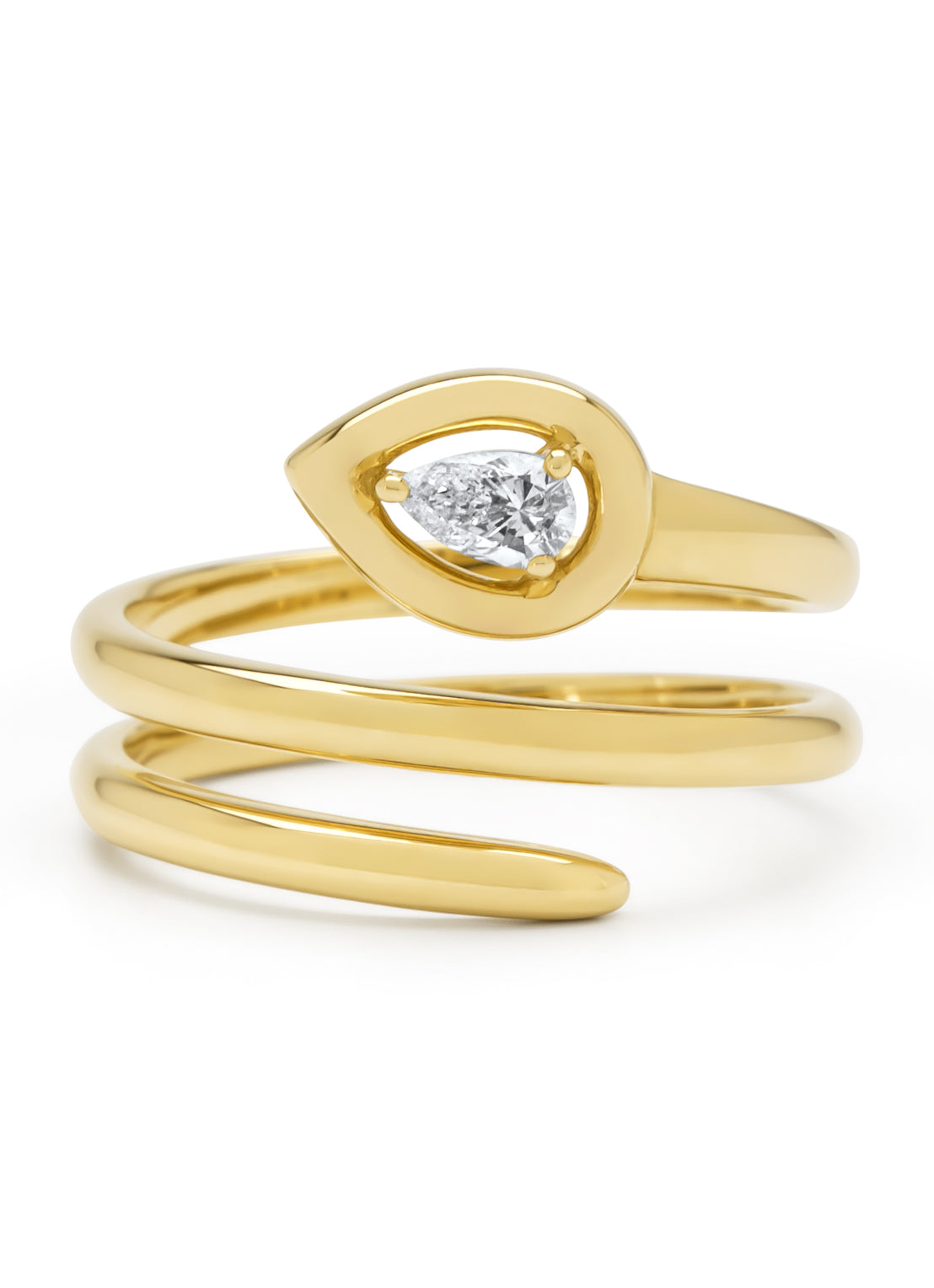 Geelgouden ring, 0.16 ct diamant, La Dolce Vita