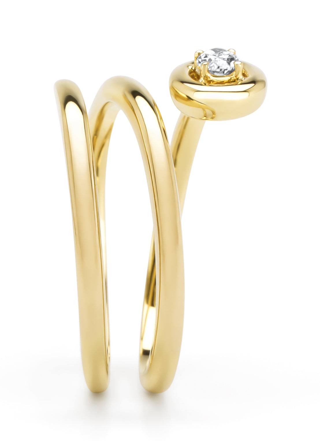 Geelgouden ring, 0.16 ct diamant, La Dolce Vita