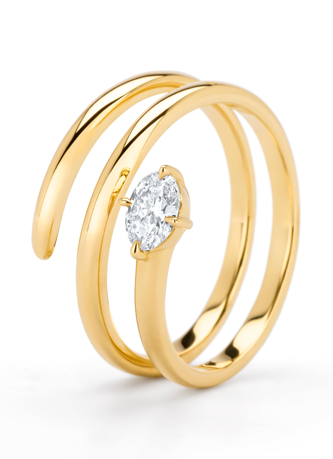Yellow gold ring, 0.31 ct diamond, La Dolce Vita