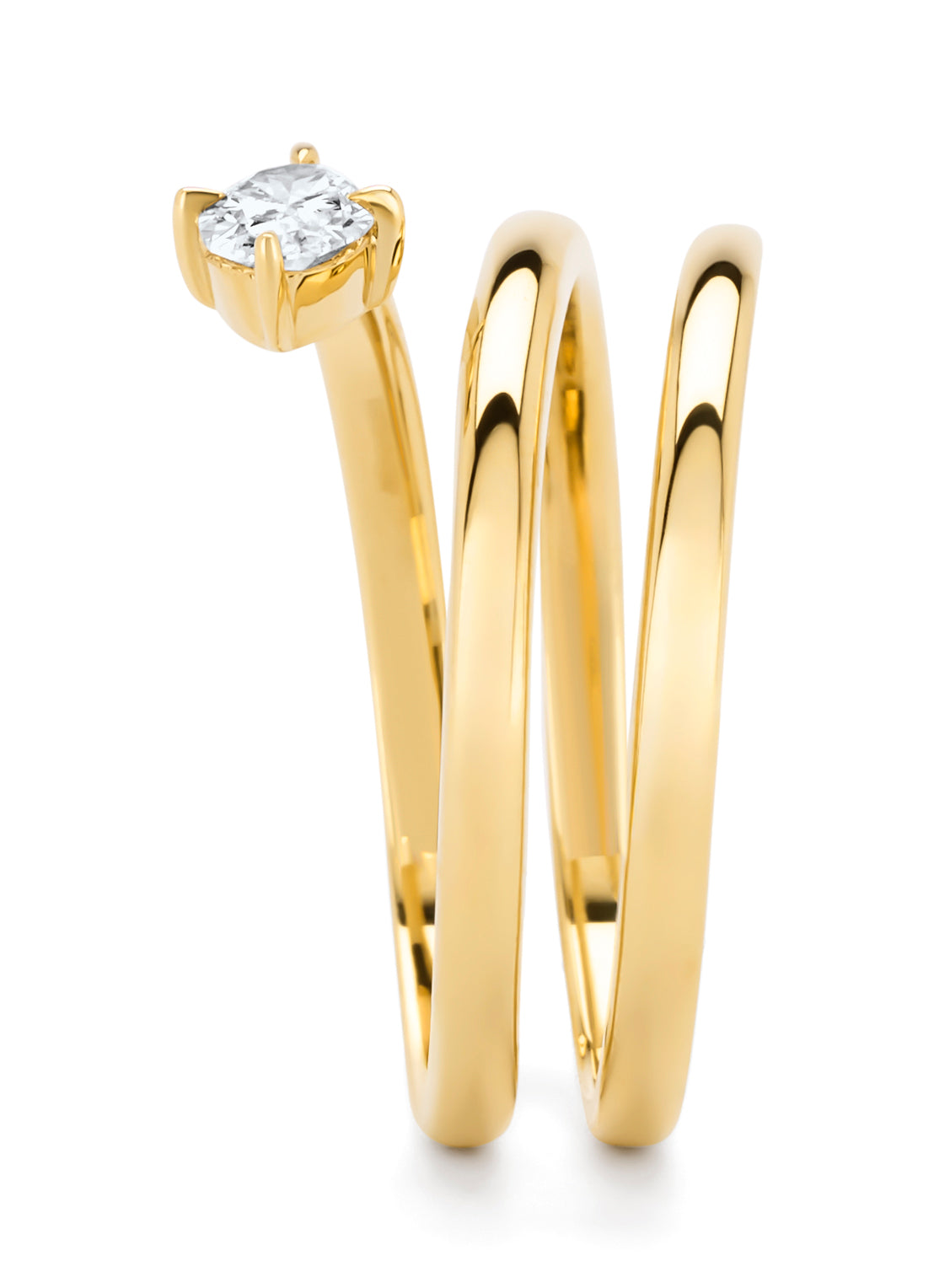 Yellow gold ring, 0.31 ct diamond, La Dolce Vita