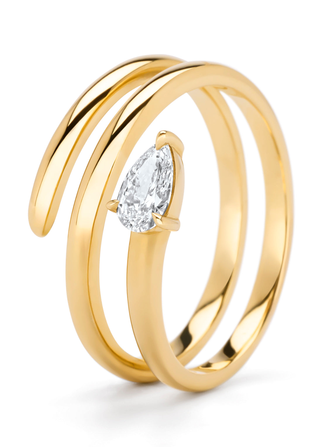 Yellow gold ring, 0.30 ct diamond, La Dolce Vita