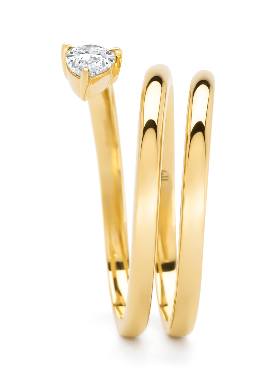 Yellow gold ring, 0.30 ct diamond, La Dolce Vita