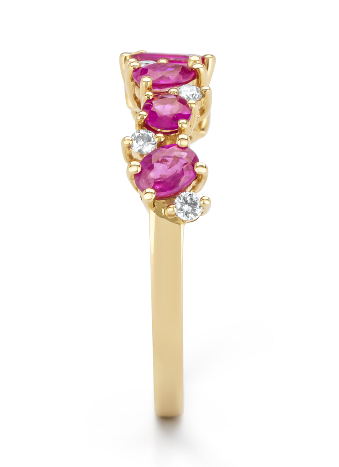 Yellow gold ring, 1.10 ct pink sapphire, Eden