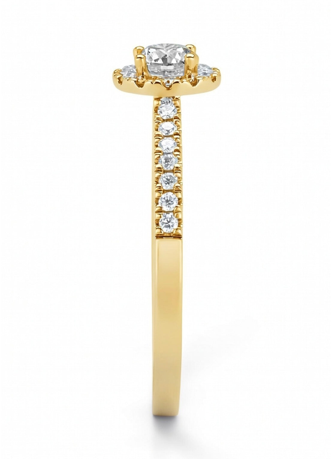 Geelgouden ring, 0.50 ct diamant, Perfect Match