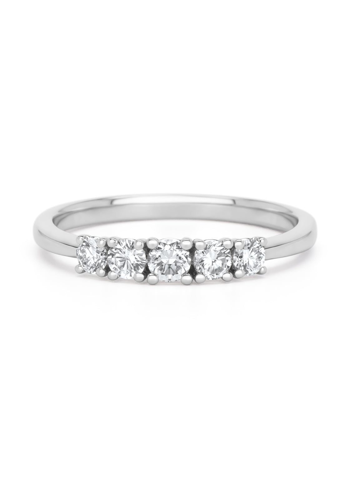 Witgouden ring, 0.41 ct diamant, Alliance