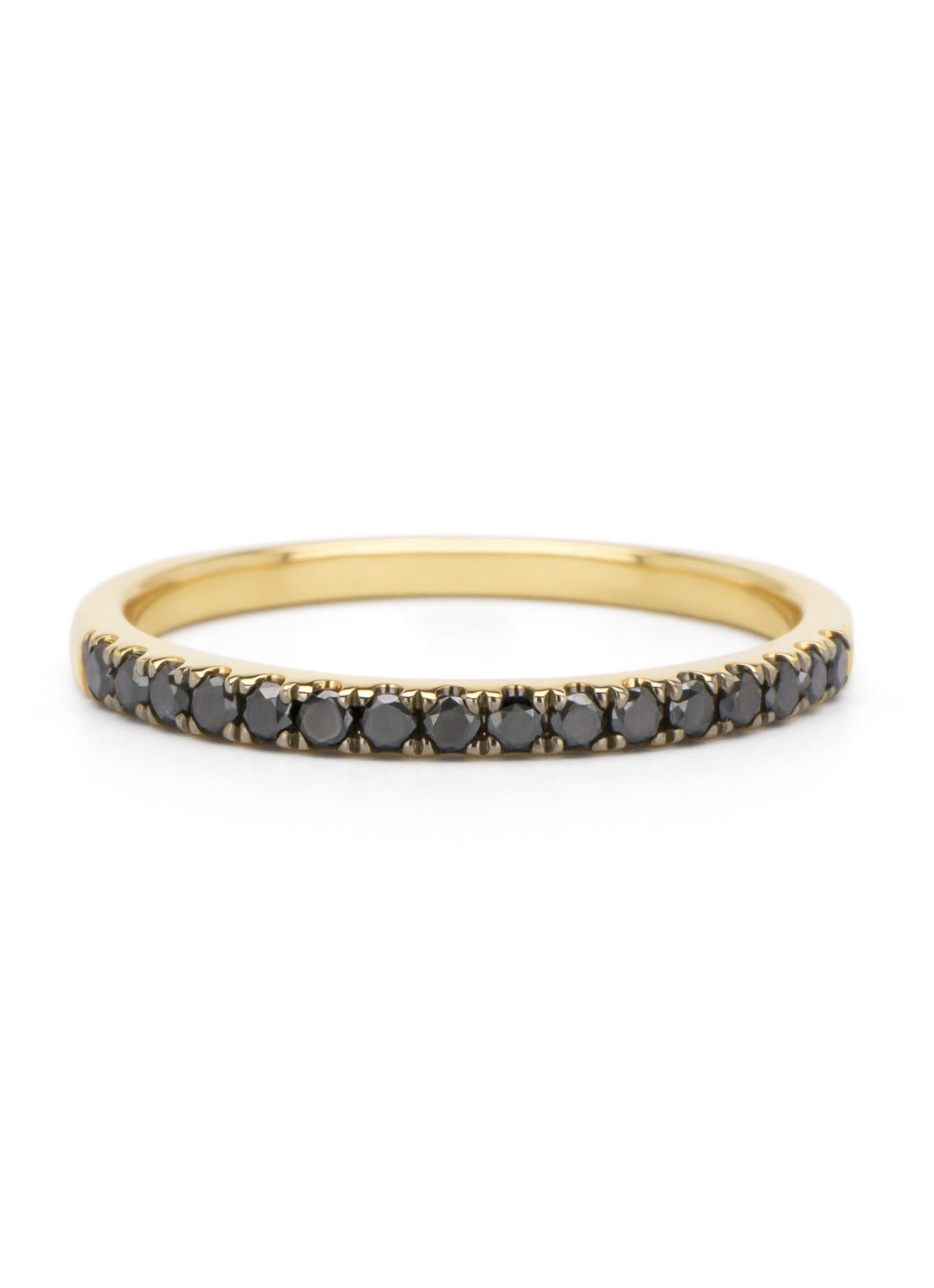 Geelgouden ring, 0.25 ct diamant, Black