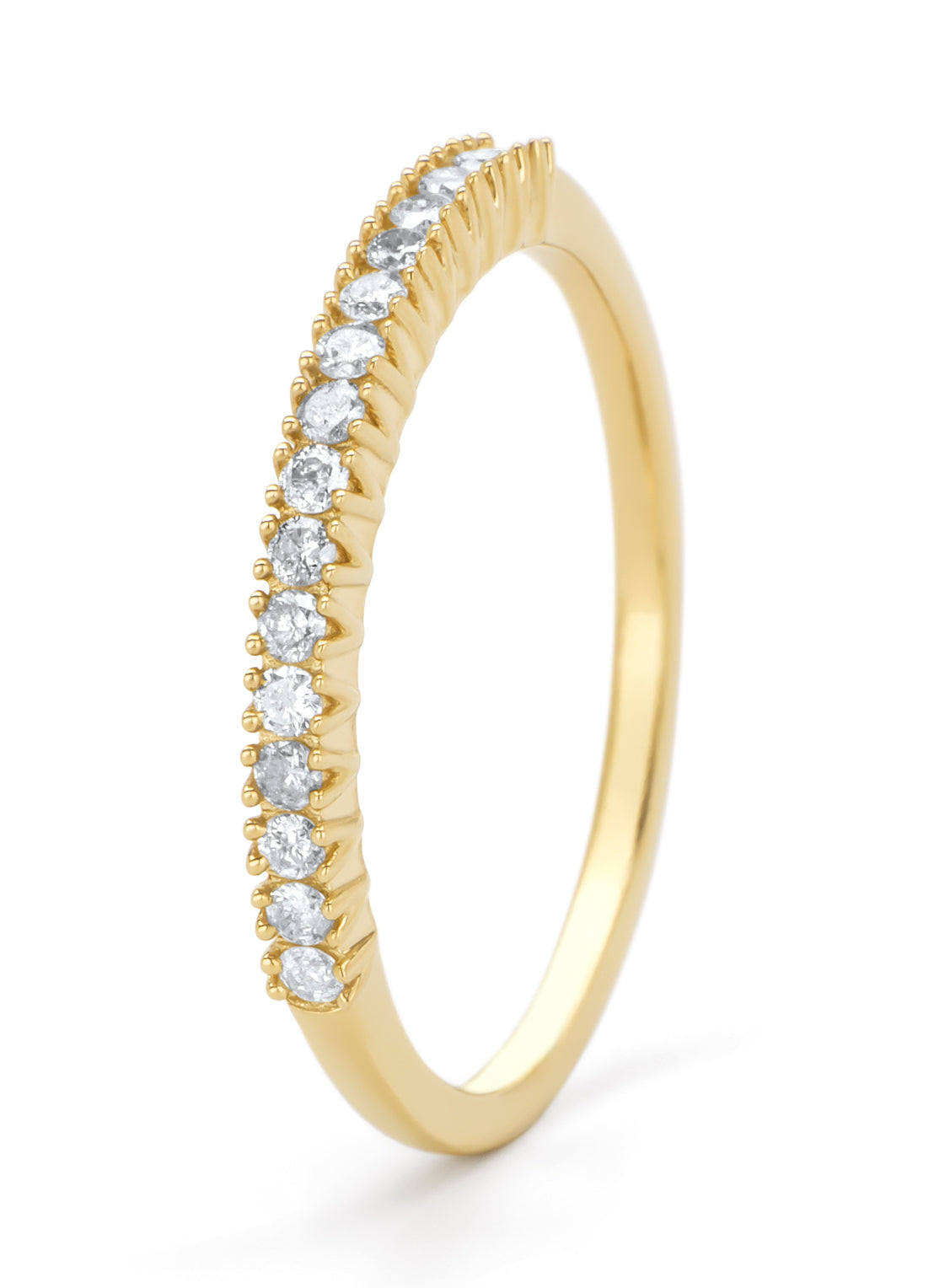 Geelgouden ring, 0.20 ct diamant, Alliance
