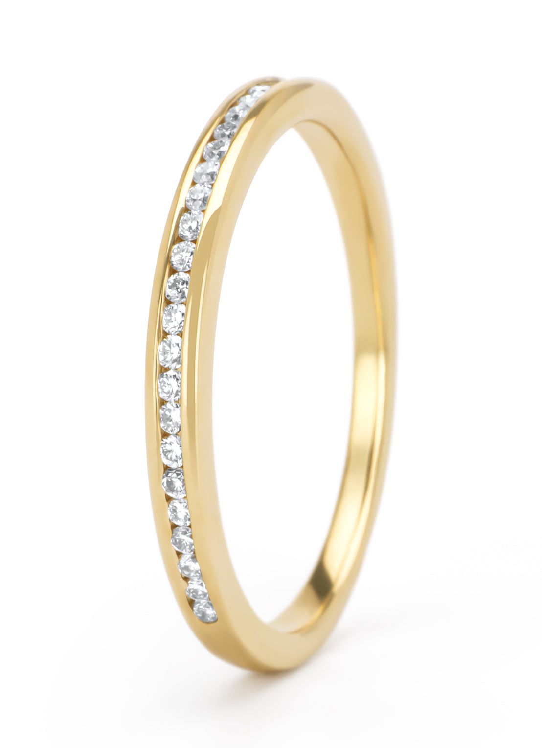 Yellow gold ring, 0.14 ct diamond, Alliance