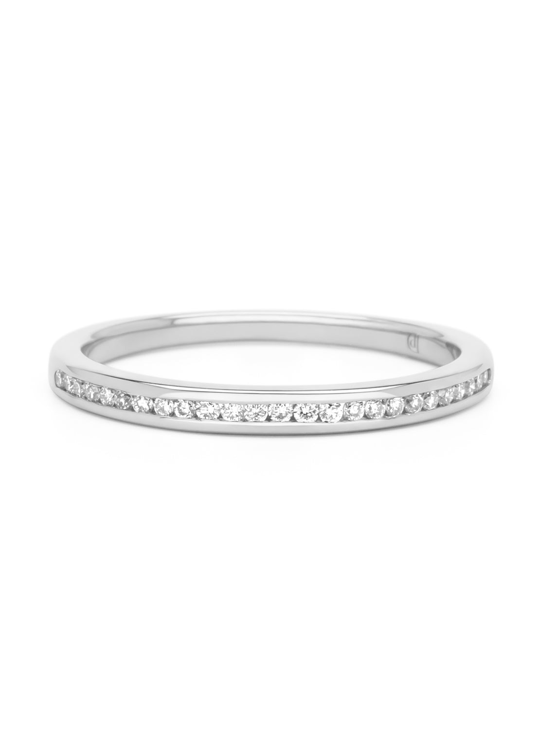 Witgouden ring, 0.14 ct diamant, Alliance