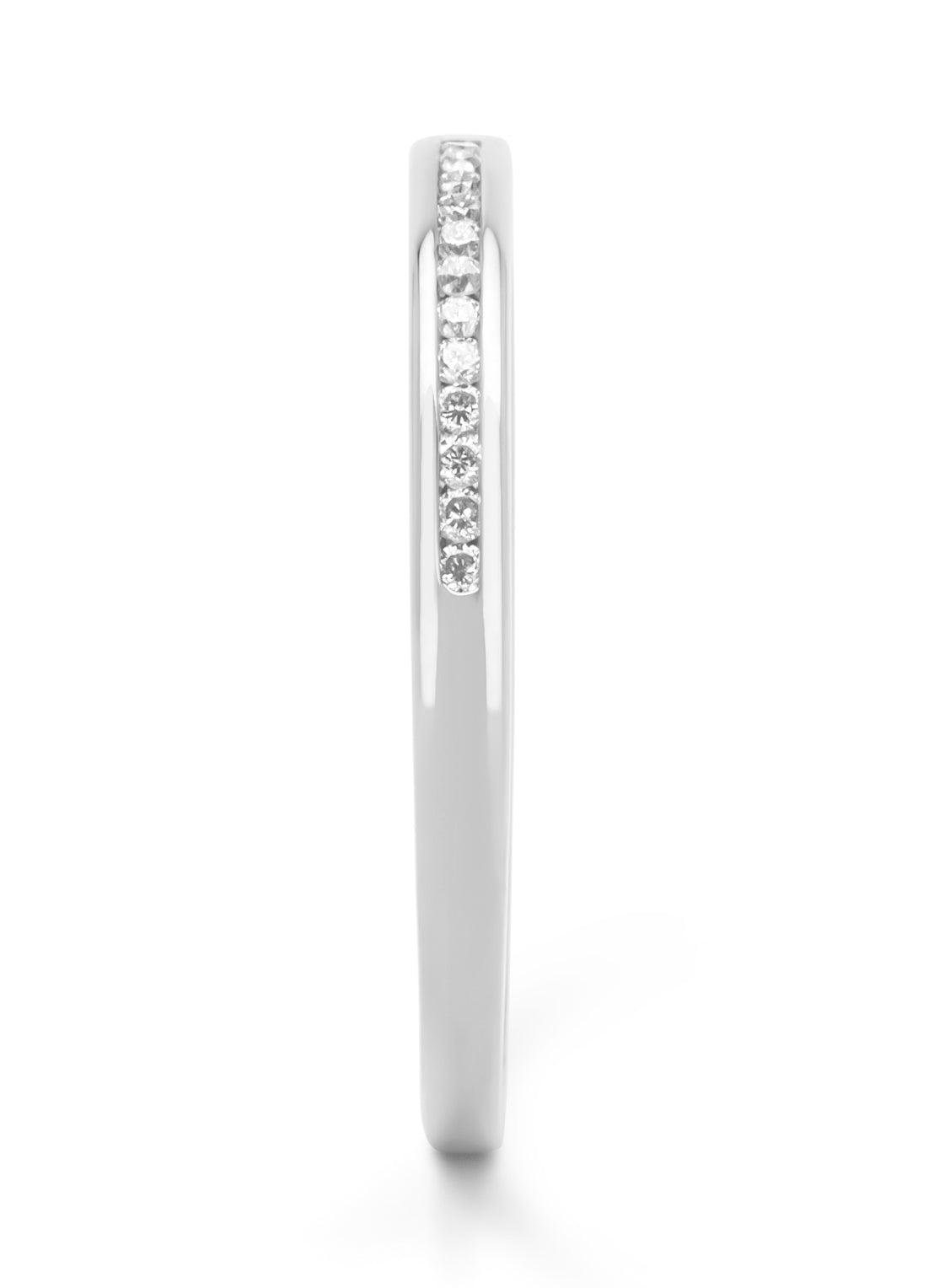Witgouden ring, 0.14 ct diamant, Alliance