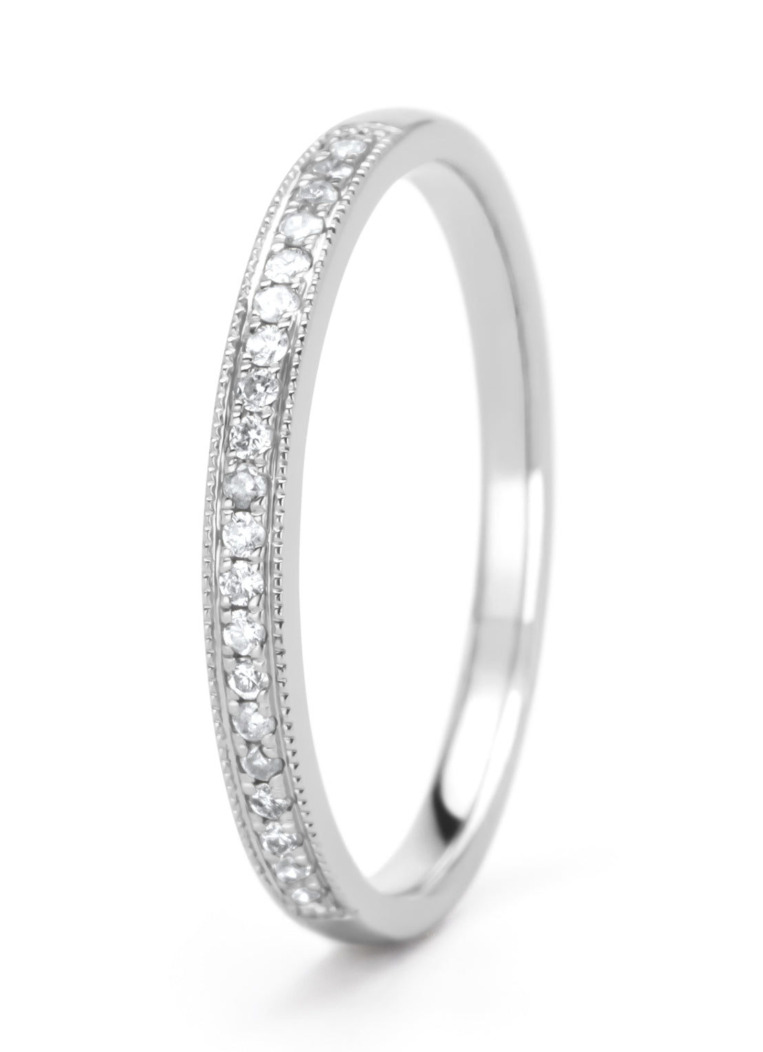 Witgouden ring, 0.11 ct diamant, Alliance