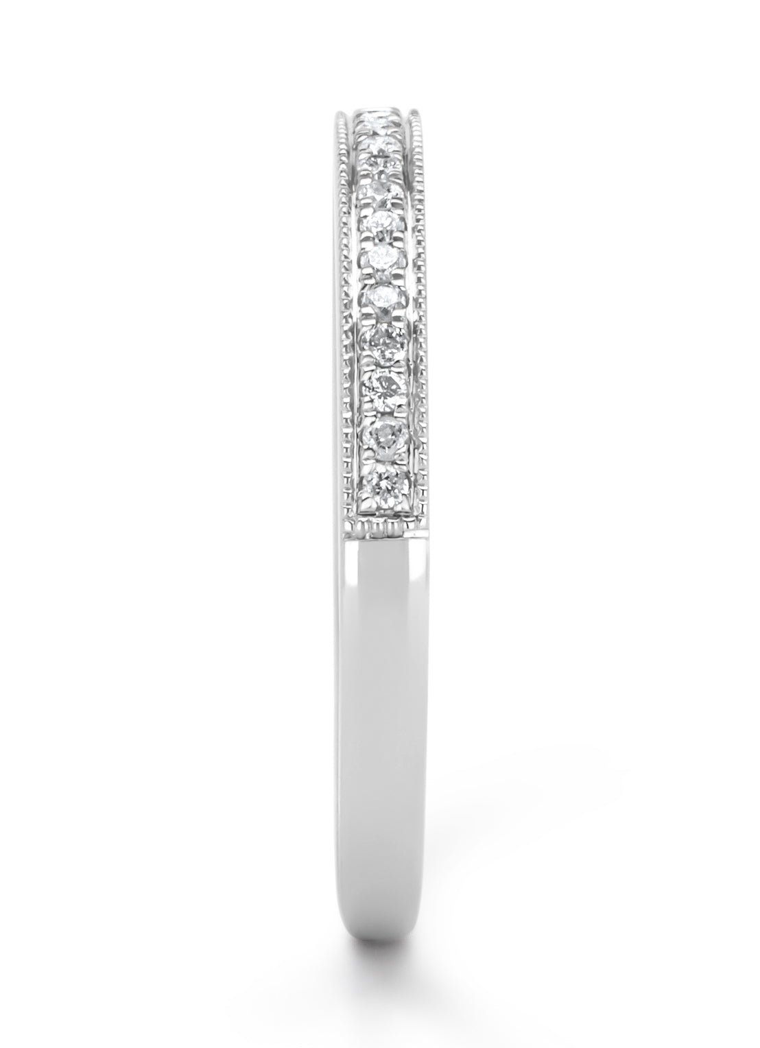 Witgouden ring, 0.11 ct diamant, Alliance