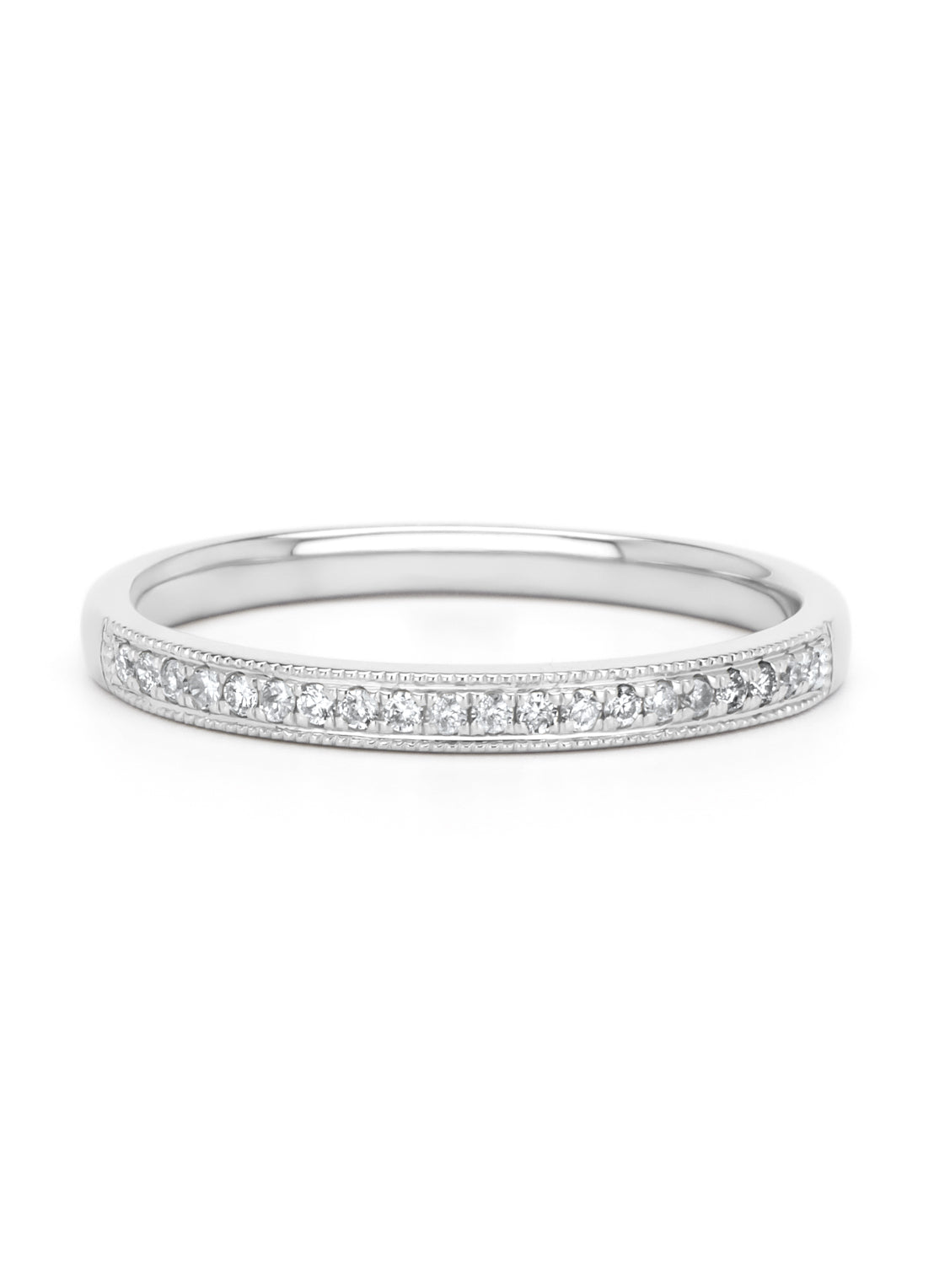 Witgouden ring, 0.11 ct diamant, Alliance
