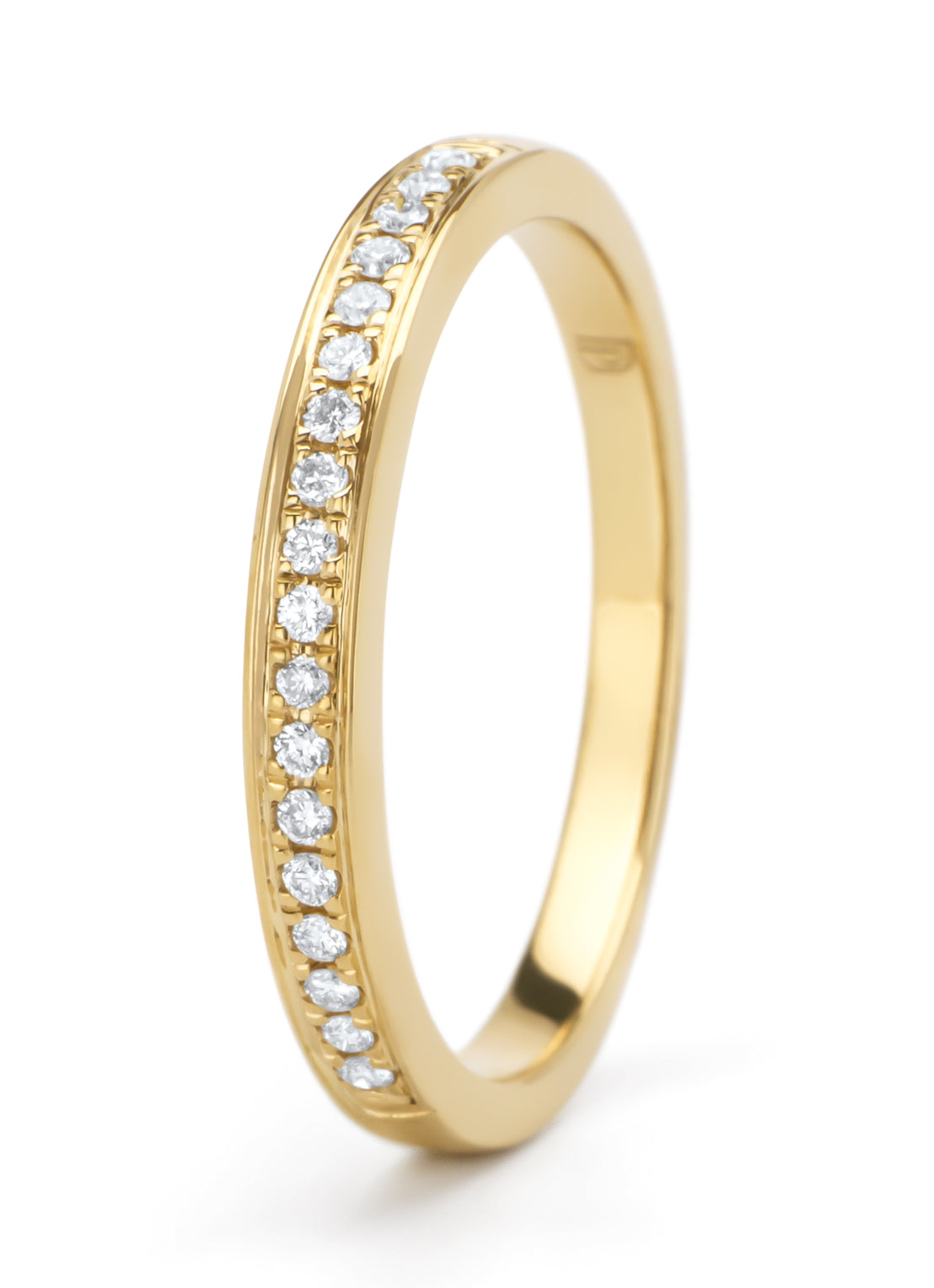 Geelgouden ring, 0.12 ct diamant, Alliance
