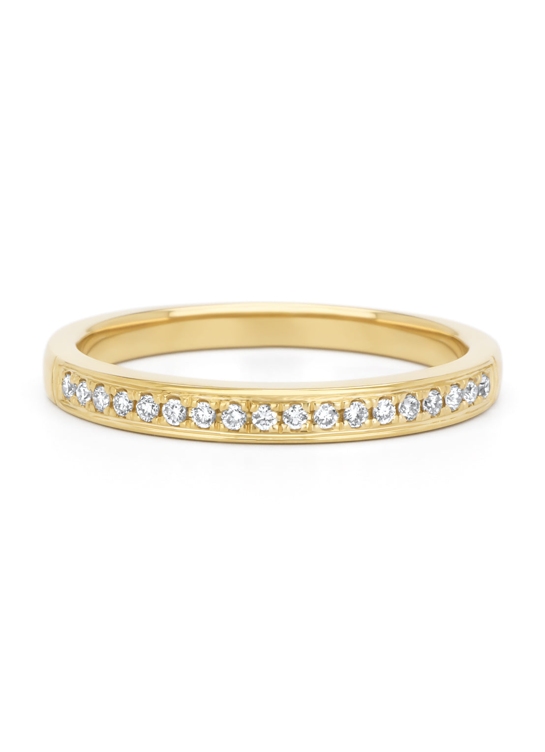 Geelgouden ring, 0.12 ct diamant, Alliance