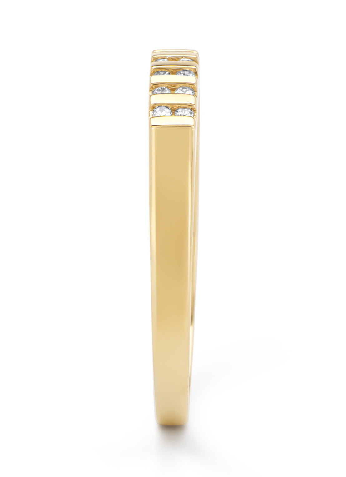 Geelgouden ring, 0.09 ct diamant, Ensemble