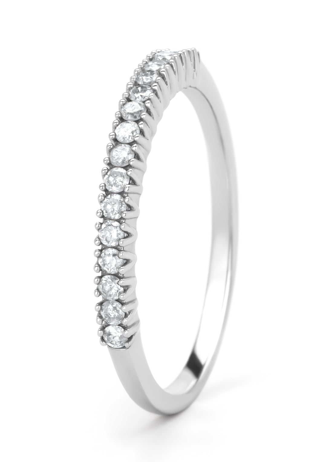 Witgouden ring, 0.20 ct diamant, Alliance