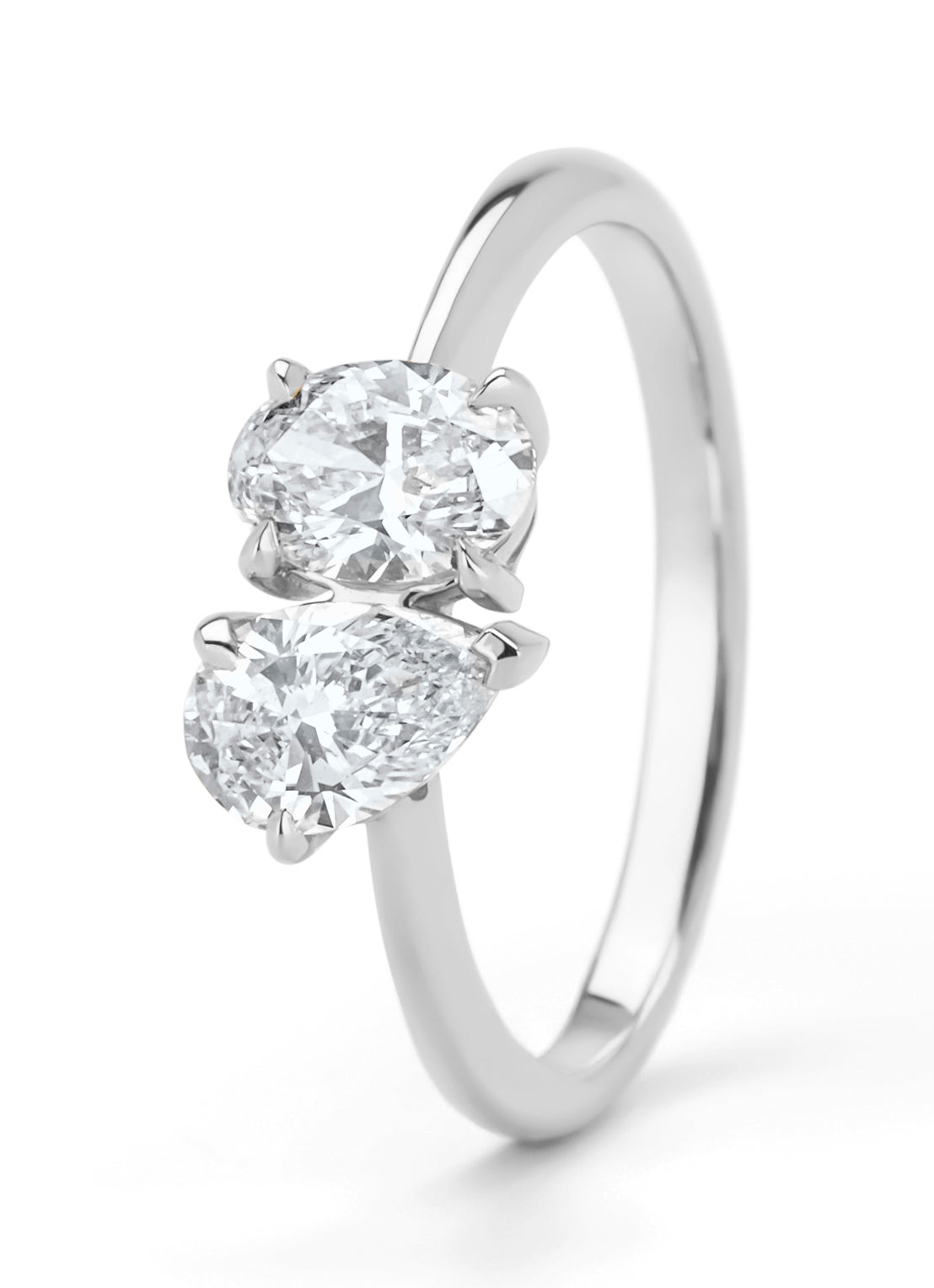 White gold ring, 1.00 ct diamond, Solitaire