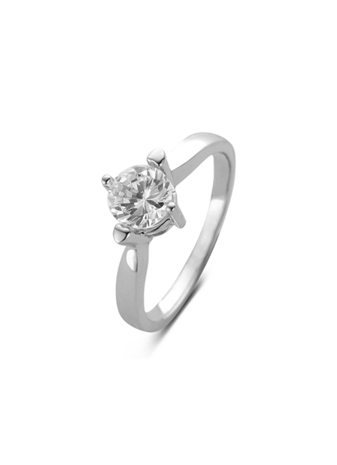 Witgouden ring, 0.80 ct diamant, Hearts & Arrows