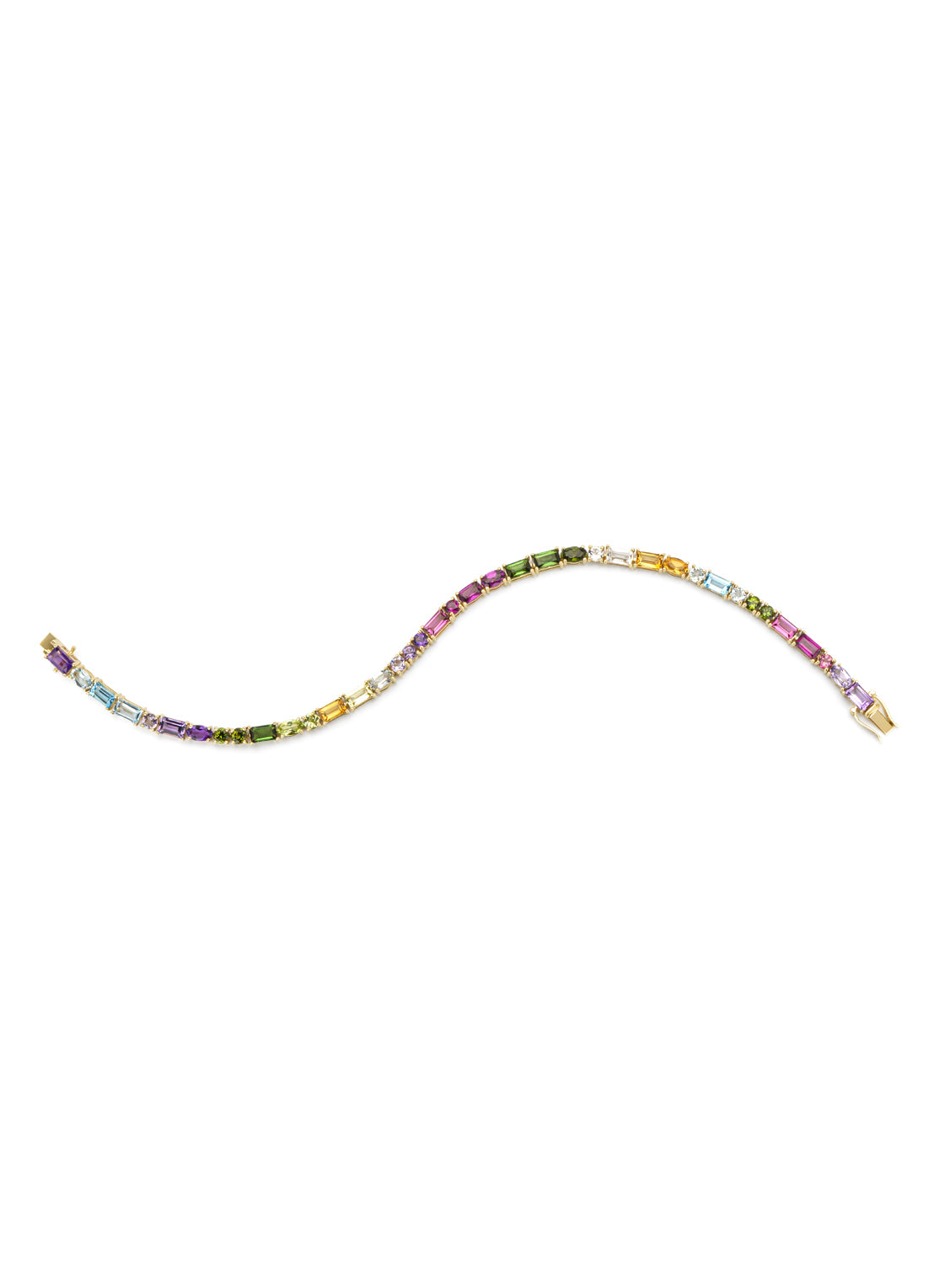 Geelgouden armband, 1.14 ct rhodoliet, Gallery