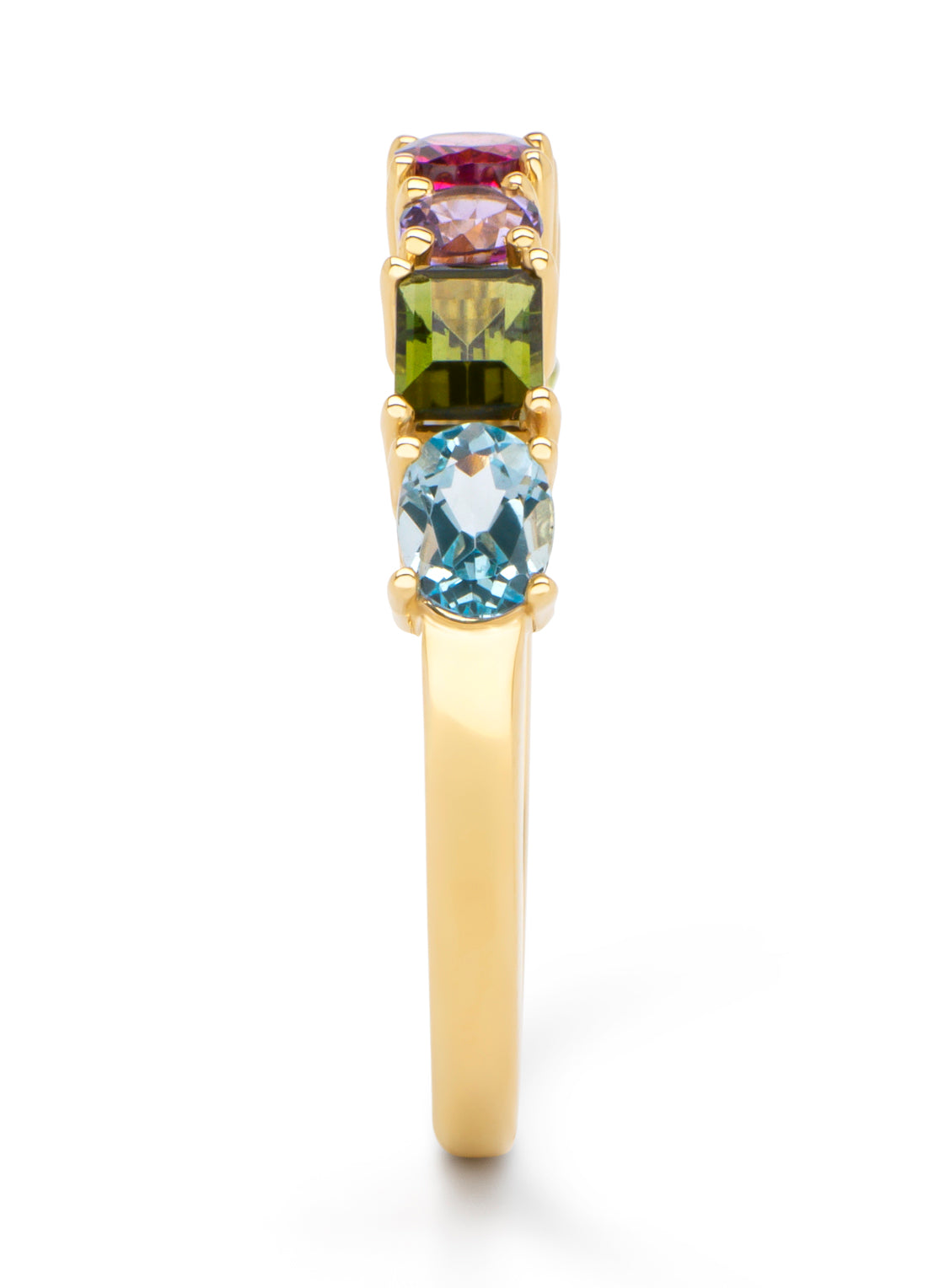 Geelgouden ring, 0.24 ct rhodoliet, Gallery