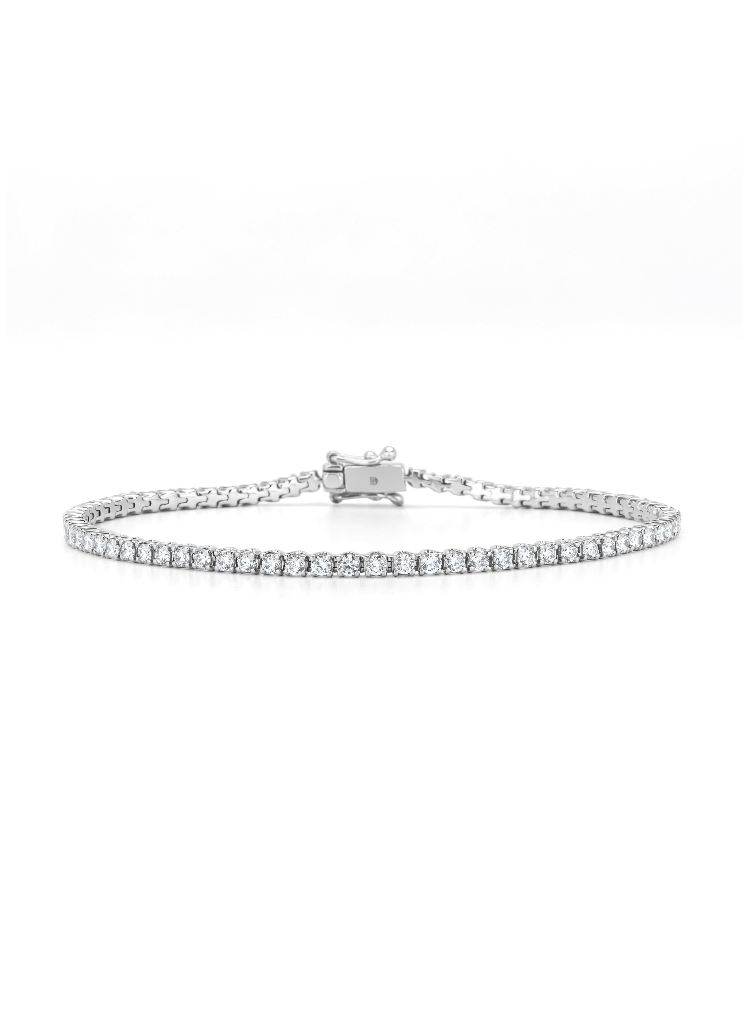 Witgouden armband, 2.00 ct diamant, Tennis bracelet
