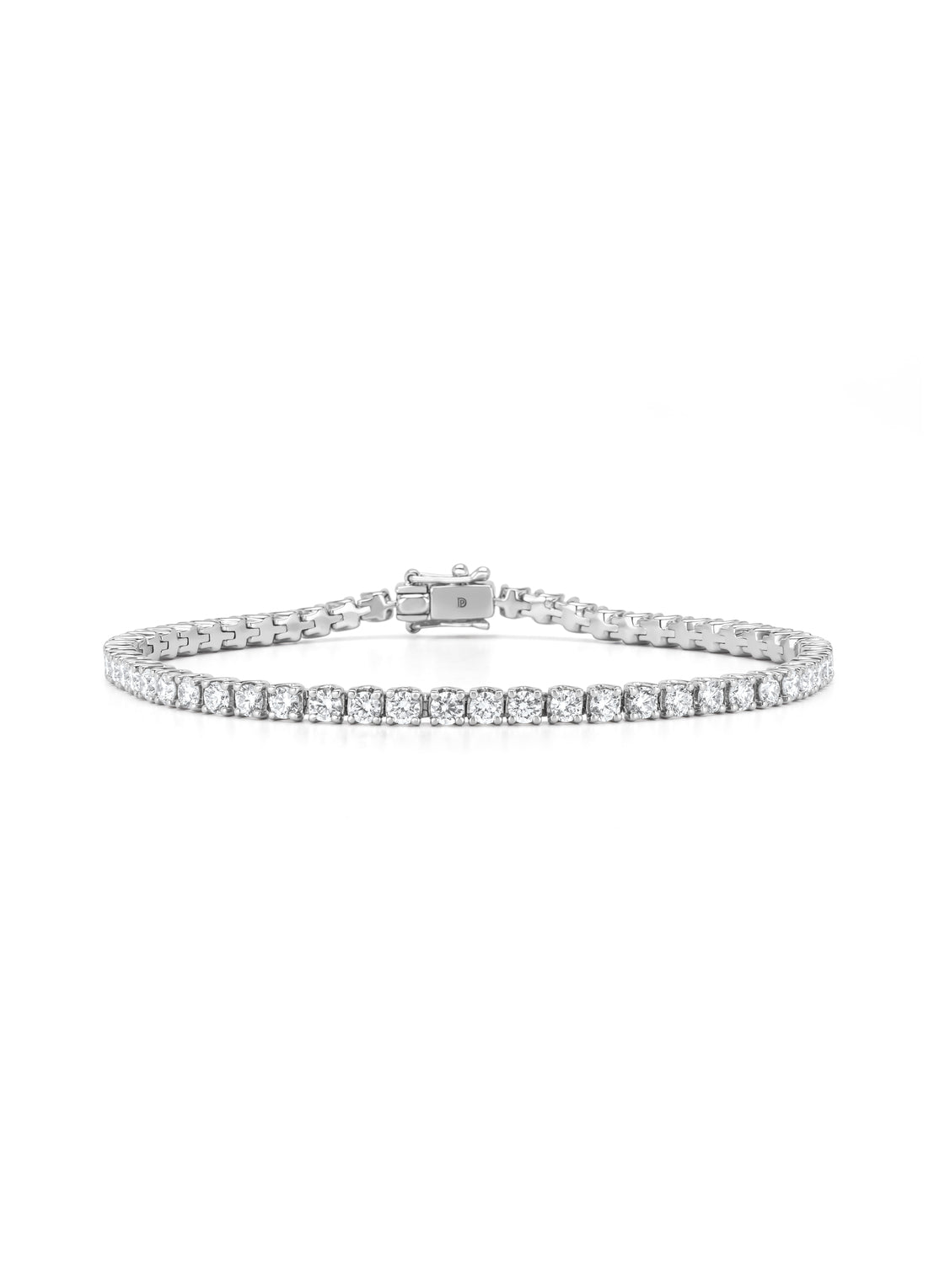 Witgouden armband, 4.00 ct diamant, Tennis bracelet