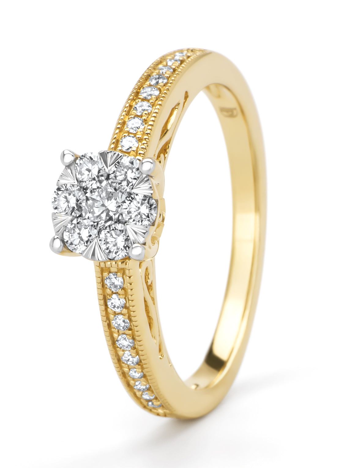 Gouden ring, 0.32 ct diamant, Enchanted