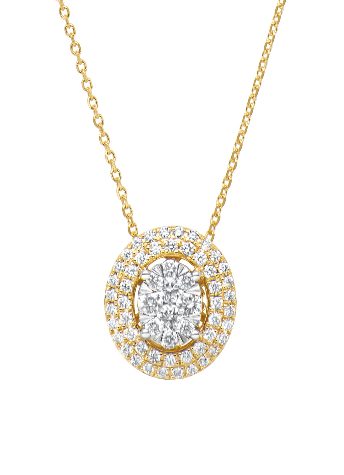 Gouden collier, 0.42 ct diamant, Enchanted