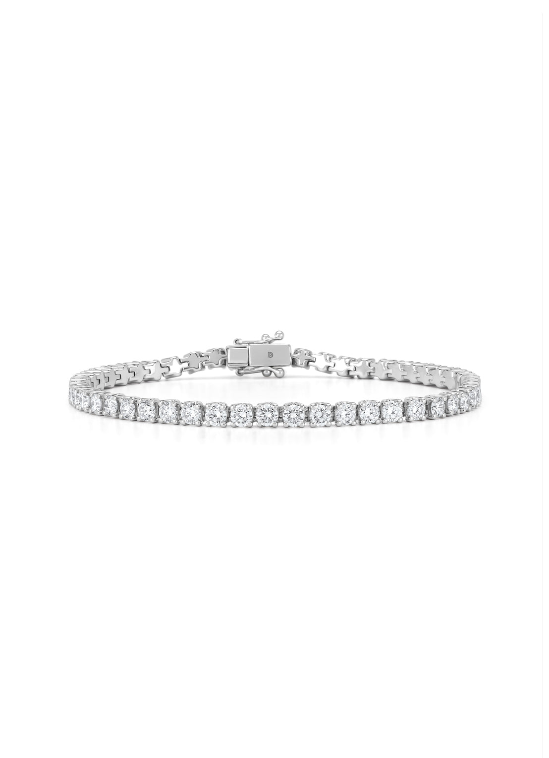 Witgouden armband, 5.00 ct diamant, Tennis bracelet