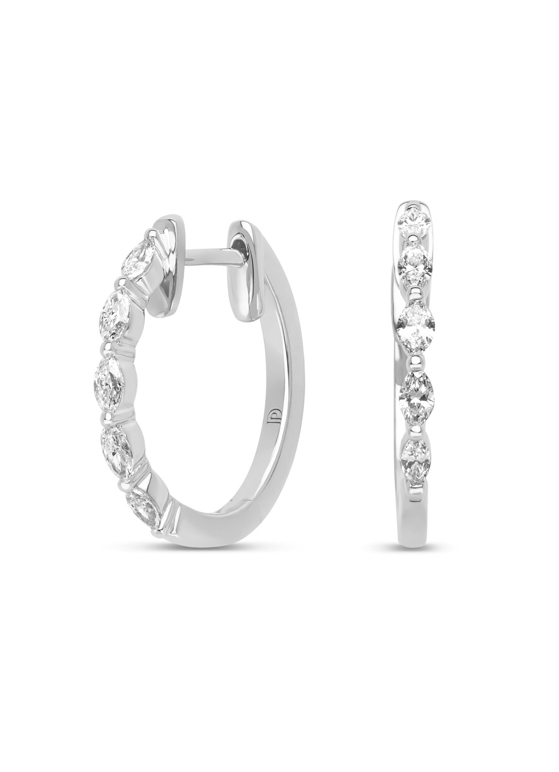 White gold earrings, 0.44 ct diamond, Ensemble