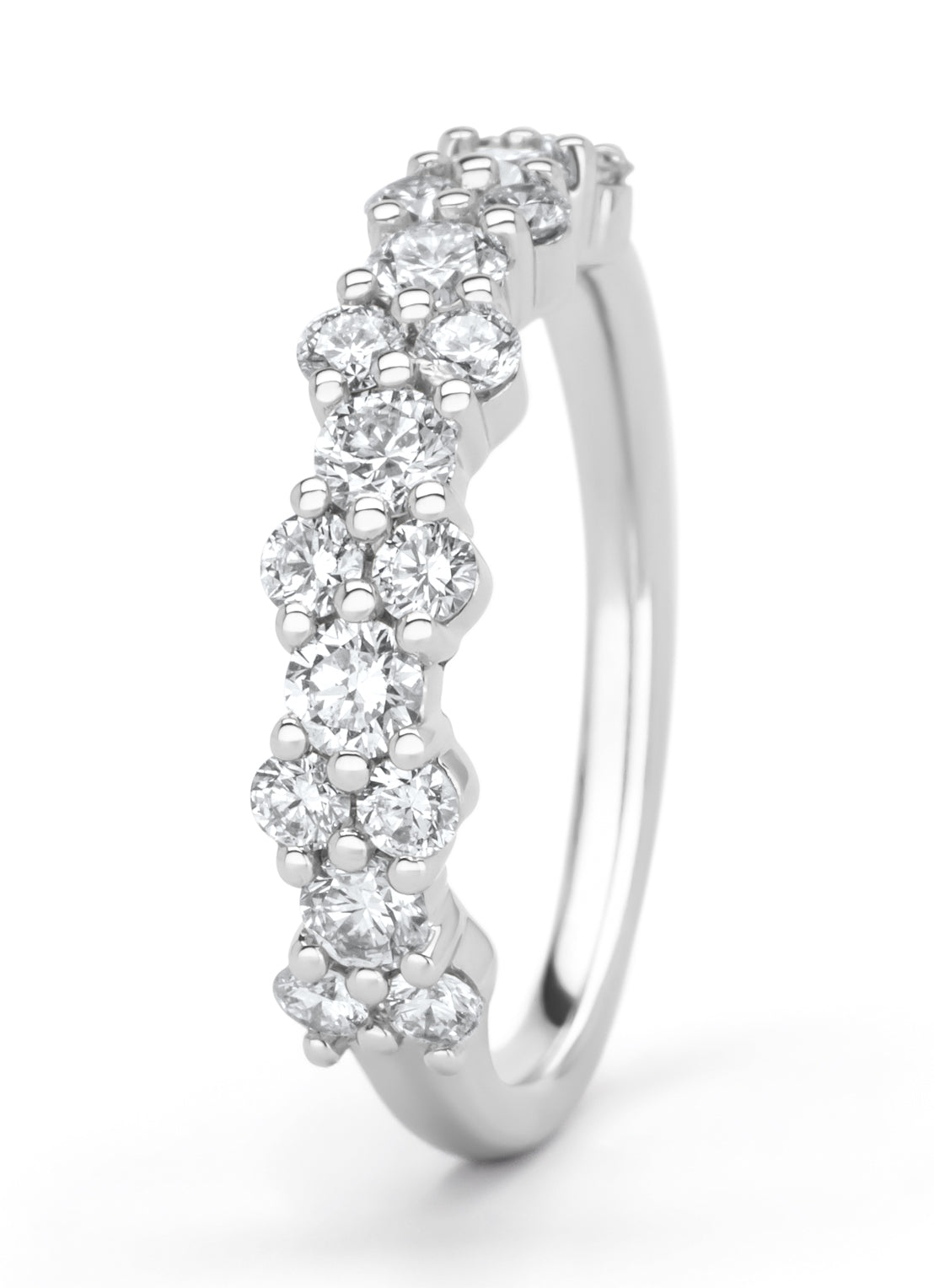 Witgouden ring, 0.97 ct diamant, Gallery